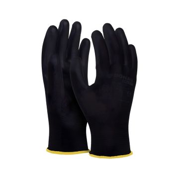 Rękawice ochronne DONAU SAFETY PU Black kat. II rozmiar 8 czarne