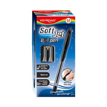 Długopis klasyczny KEYROAD Ball Pen Soft Jet 0,7mm czarny tusz
