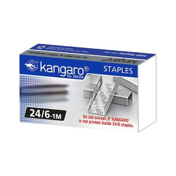 Zszywki biurowe Kangaroo No. 24/6-1M do zszywaczy metalowe ocynkowane 1000 sztuk