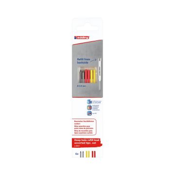 Wymienne wkłady do ołówka Edding e-8880, 6 sztuk, mix kolorów, blister