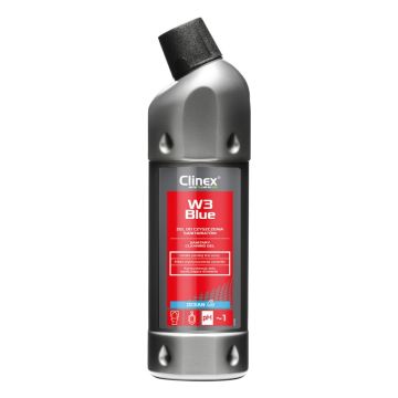 Żel do czyszczenia sanitariatów CLINEX W3 Blue profesjonalny 1 litr butelka