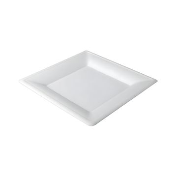 Talerz papierowy z trzciny cukrowej biały okrągły 15,5 x 15,5 cm 50 sztuk
