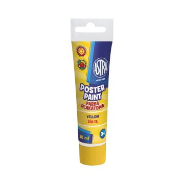 Farby plakatowe w tubach żółte 30 ml zestaw 6 sztuk