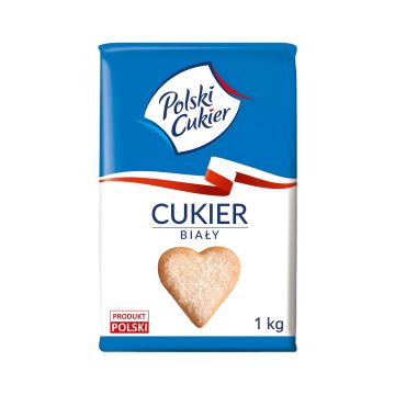 Cukier biały polski, krystaliczny, opakowanie 1 kg