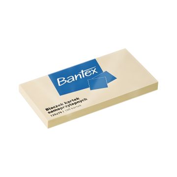 Karteczki samoprzylepne Bantex 125x75mm, 100 kartek, żółty