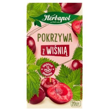 Herbata Owocowo-Ziołowa Herbapol Pokrzywa z Wiśnią 20 saszetek 30g