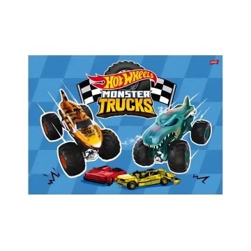 Podkład szkolny dwustronny laminowany A3 HOT WHEELS - artykuły do wyprawki pierwszoklasisty