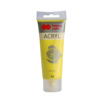 Farba akrylowa cytrynowa 75 ml - zestaw 12 sztuk