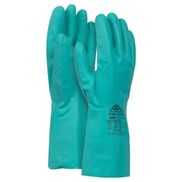 Rękawice chemiczne ochronne ACTIVE CHEM kat. III rozmiar 9 zielone