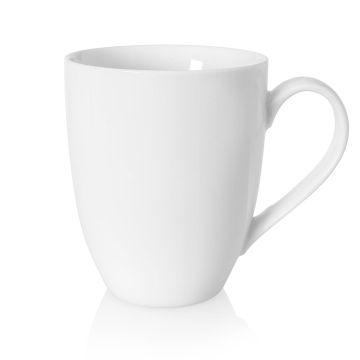 Kubek Porcelanowy Biały 280 ml Felicia Elegancki Do Kawy I Herbaty