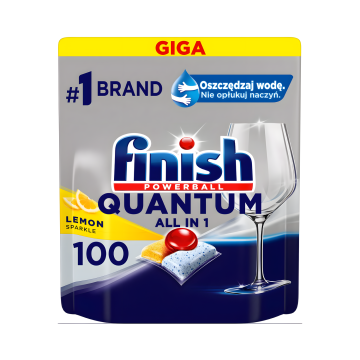 Kapsułki do zmywarki Finish Quantum All in 1 cytrynowe 100 szt