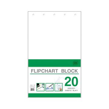 Blok do flipchartów Interdruk 20 arkuszy gładki 640x1000