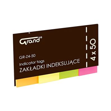 Zakładki indeksujace GRAND 4 kolory 50 x 20 mm