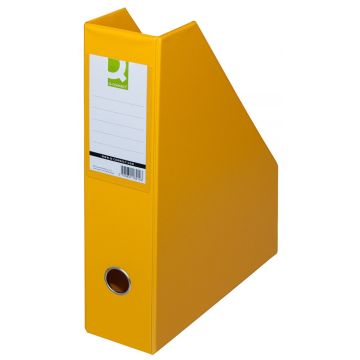 Pojemnik na dokumenty Q-CONNECT z PVC format A4 do 76 mm żółty