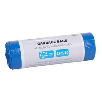 Worki na śmieci DONAU HOME, do segregacji, papier (LDPE), 120l, 10 szt., niebieskie