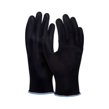 Rękawice ochronne DONAU SAFETY PU Black kat. II rozmiar 9 czarne