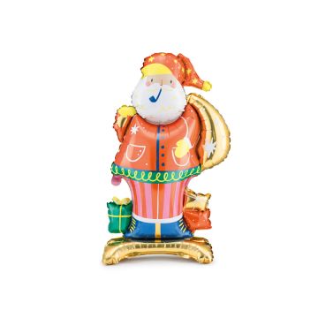Balon Foliowy Stojący Mikołaj Dekoracyjny Świąteczny 63x106 cm Mix