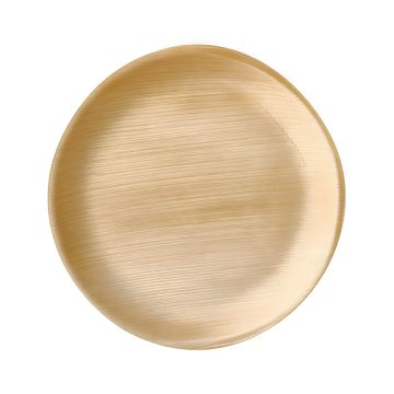 Talerz z liści palmowych okrągły dwuwarstwowy 25 x 2 cm 25 sztuk