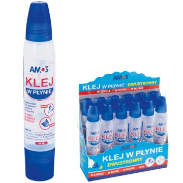 Klej w płynie AMOS 34 ml, 2 końcówki dozujące