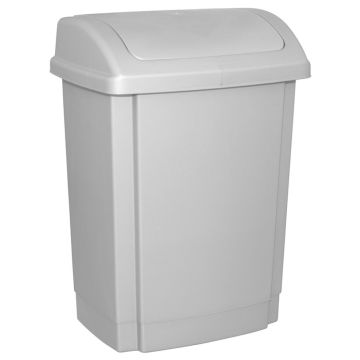 Kosz Na Śmieci Z Pokrywą Office Products, Tworzywo, 25L, Szary