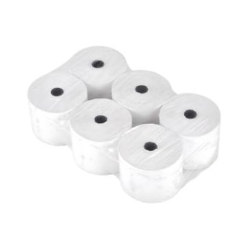 Rolki termiczne 57x80mm Drescher, 6 szt., BPA Free, papier do kasy/terminala, 55g/m², białe