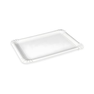 Tacka papierowa biała prostokątna 16 x 10 cm 250 sztuk do gastronomii
