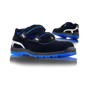 Sandały ochronne S1P ESD Parma 2195 VM FOOTWEAR rozmiar 45 czarno-niebieskie