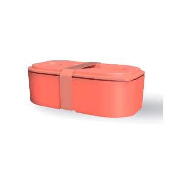 Lunch Box z elastyczną opaską czerwony