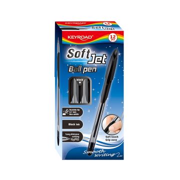 Długopis klasyczny KEYROAD Ball Pen Soft Jet 0,7mm czarny tusz