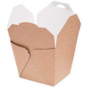 Menubox papierowy do noodle 450 ml 8 x 6,5 x 8,5 cm z pokrywką 50 sztuk