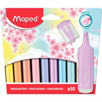 Zakreślacz Classic New Pastel 10 kolorów w kartonowym etui