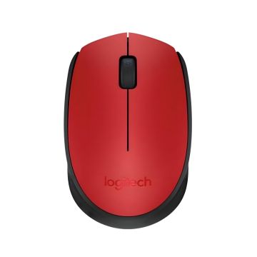 Logitech Mysz M171 czerwona bezprzewodowa – myszka optyczna USB do laptopa i komputera