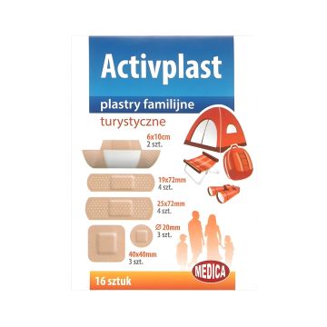 ACTIVPLAST Plastry Familijne Turystyczne 16 szt. – Opatrunki do Podróży i Aktywności