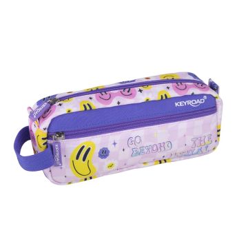 Piórnik saszetka papierowa KEYROAD z wzorem Smile 21,5x9x5,5 cm 1 sztuka