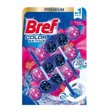 Kulki barwiące BREF Flowers kwiatowe do toalet 3x50 g opakowanie zbiorcze B2B