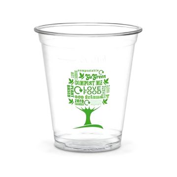 Kubek papierowy PLA biodegradowalny Green Tree 350 ml średnica 96 mm 50 sztuk