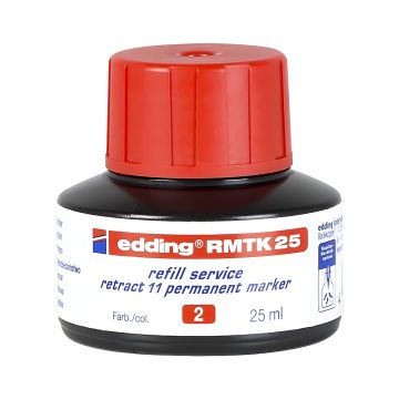 Tusz do uzupełniania markerów permanentnych Edding retract 11 e-RMTK 25 czerwony 25 ml