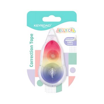 Korektor w taśmie KEYROAD Jelly Gel 15 m x 5 mm mix kolorów blister
