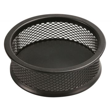 Pojemnik na spinacze biurowe Q-CONNECT Office Set metalowy czarny 1 sztuka