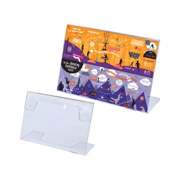 Stojak Plastikowy A5 Poziomy 210X148Mm - Horyzontalny Ekspozytor Na Ulotki