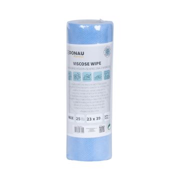 Ścierka z wiskozą 70% DONAU HOME rolka maxi 23x39cm 25 listków niebieska