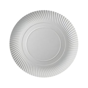 Talerz papierowy biały okrągły 32 cm 10 sztuk jednorazowych do gastronomii