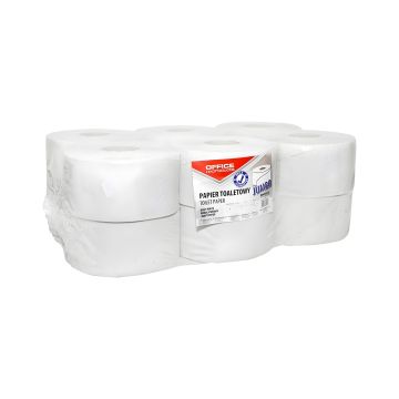 Papier toaletowy makulaturowy OFFICE PRODUCTS Jumbo jednowarstwowy 120m biały 12 sztuk