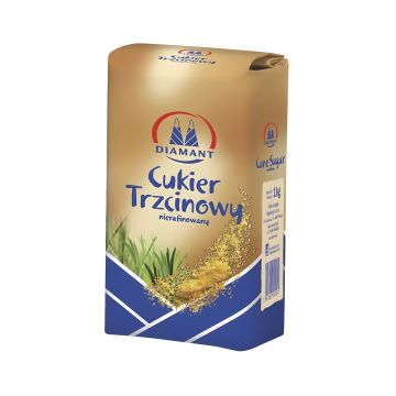 Cukier trzcinowy DIAMANT drobny do gastronomii kawiarni i biur 1 kg