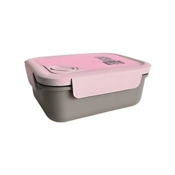 Śniadaniówka szkolna PINK & GREY 1200ml - artykuły dla dzieci do szkoły