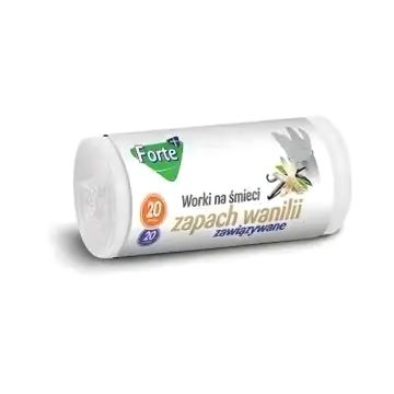 Forte worki na śmieci 20L, 20 sztuk, łazienkowe, zawiązywane, zapachowe – wygodne i świeże