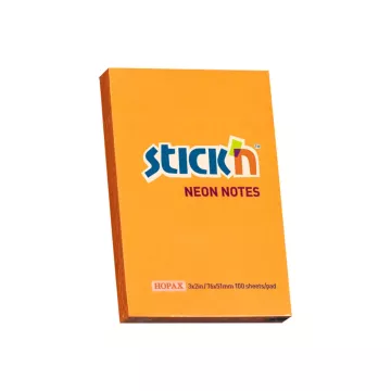 Notes samoprzylepny pomarańczowy neonowy 76x51mm