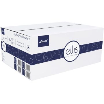 Ręczniki papierowe białe V-FOLD ELLIS PROFESSIONAL 3000 szt. 2w 21x24cm celuloza SOFT