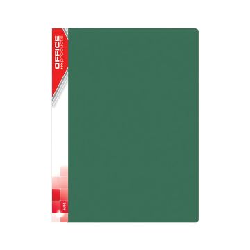 Teczka ofertowa OFFICE PRODUCTS z polipropylenu A4 620 mikronów zielona 20 koszulek