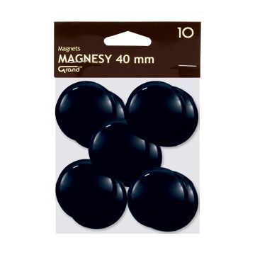 Magnes 40mm GRAND, czarny, 10 sztuk